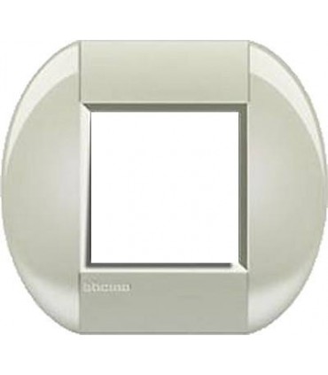 Рамка овальная на 1 пост (2 модуля), BTicino LivingLight, кремовый LNB4802CL