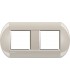 Рамка овальная на 2 поста (2+2 модуля), BTicino LivingLight, кремовый LNB4802M2CL