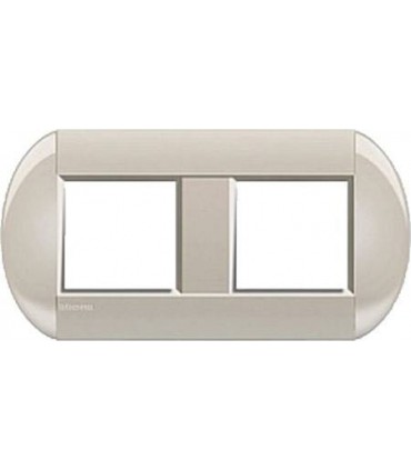 Рамка овальная на 2 поста (2+2 модуля), BTicino LivingLight, кремовый LNB4802M2CL