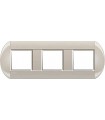 Рамка овальная на 3 поста (2+2+2 модуля), BTicino LivingLight, кремовый LNB4802M3CL