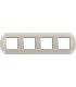 Рамка овальная на 4 поста (2+2+2+2 модуля), BTicino LivingLight, кремовый LNB4802M4CL