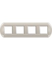 Рамка овальная на 4 поста (2+2+2+2 модуля), BTicino LivingLight, кремовый LNB4802M4CL