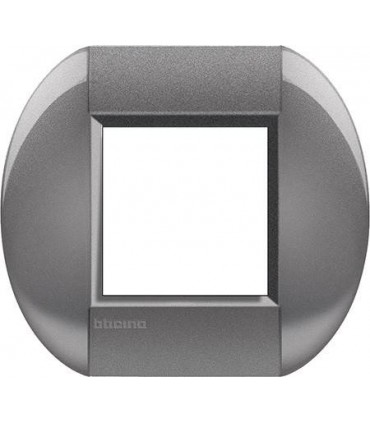 Рамка овальная на 1 пост (2 модуля), BTicino LivingLight, серый LNB4802TG