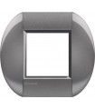 Рамка овальная на 1 пост (2 модуля), BTicino LivingLight, серый LNB4802TG