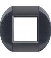 Рамка овальная на 1 пост (2 модуля), BTicino LivingLight, антрацит LNB4802AR