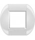 Рамка овальная на 1 пост (2 модуля), BTicino LivingLight, белый LNB4802BI