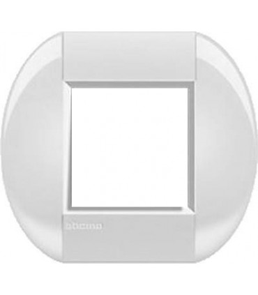 Рамка овальная на 1 пост (2 модуля), BTicino LivingLight, белый LNB4802BI