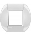 Рамка овальная на 1 пост (2 модуля), BTicino LivingLight, белый LNB4802BI