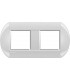 Рамка овальная на 2 поста (2+2 модуля), BTicino LivingLight, белый LNB4802M2BI