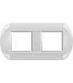 Рамка овальная на 2 поста (2+2 модуля), BTicino LivingLight, белый LNB4802M2BI