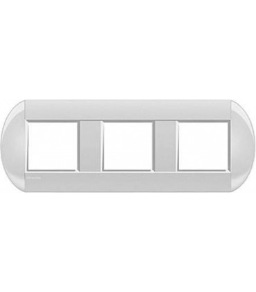 Рамка овальная на 3 поста (2+2+2 модуля), BTicino LivingLight, белый LNB4802M3BI