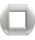 Рамка овальная на 1 пост (2 модуля), BTicino LivingLight, алюминий LNB4802TE