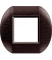 Рамка овальная на 1 пост (2 модуля), BTicino LivingLight, темный дуб LNB4802LRW