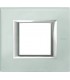 Рамка на 1 пост (2 модуля), BTicino Axolute, матовое стекло HA4802VSA