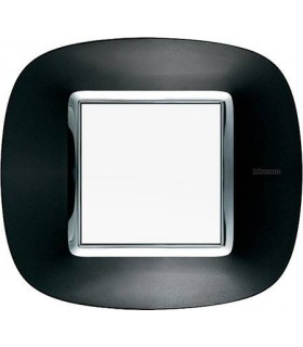 Рамка на 1 пост (2 модуля), BTicino Axolute, темный металлик HB4802XS