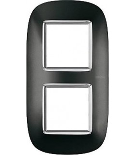 Рамка на 2 поста (2+2 модуля), BTicino Axolute, темный металлик HB4802/2XS