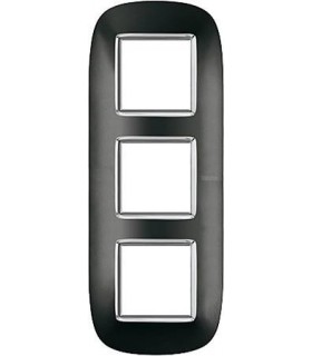 Рамка на 3 поста (2+2+2 модуля), BTicino Axolute, темный металлик HB4802/3XS