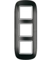 Рамка на 3 поста (2+2+2 модуля), BTicino Axolute, темный металлик HB4802/3XS
