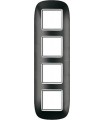 Рамка на 4 поста (2+2+2+2 модуля), BTicino Axolute, темный металлик HB4802/4XS