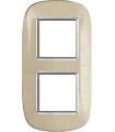 Рамка на 2 поста (2+2 модуля), BTicino Axolute, бежевая карамель HB4802/2DA