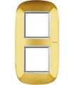 Рамка на 2 поста (2+2 модуля), BTicino Axolute, золото HB4802/2OR