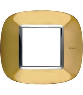 Рамка на 1 пост (2 модуля), BTicino Axolute, матовое золото HB4802OS