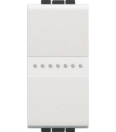 Выключатель Axial с автоматическими клеммами Bticino LivingLight (1 модуль) 16A, белый N4051A