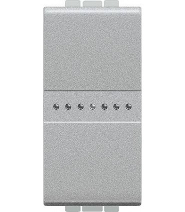 Выключатель Axial с автоматическими клеммами Bticino LivingLight (1 модуль) 16A, алюминий NT4051A