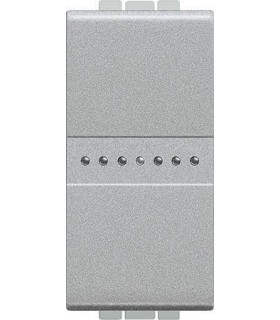 Переключатель Axial с автоматическими клеммами Bticino LivingLight (1 модуль) 16A, алюминий NT4053A