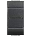 Переключатель Axial с автоматическими клеммами Bticino LivingLight (1 модуль) 16A, антрацит L4053A