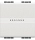Выключатель Axial с автоматическими клеммами Bticino LivingLight (2 модуля) 16A, белый N4051M2A