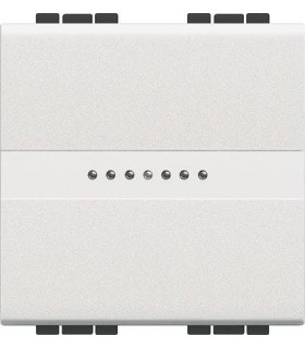 Выключатель Axial с автоматическими клеммами Bticino LivingLight (2 модуля) 16A, белый N4051M2A