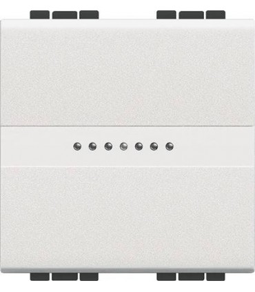 Выключатель Axial с автоматическими клеммами Bticino LivingLight (2 модуля) 16A, белый N4051M2A