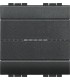 Выключатель Axial с автоматическими клеммами Bticino LivingLight (2 модуля) 16A, антрацит L4051M2A