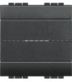 Выключатель Axial с автоматическими клеммами Bticino LivingLight (2 модуля) 16A, антрацит L4051M2A