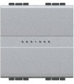 Переключатель Axial с автоматическими клеммами Bticino LivingLight (2 модуля) 16A, алюминий NT4053M2A