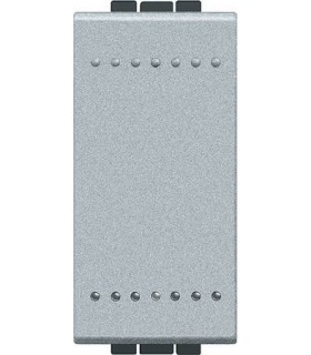 Выключатель с винтовыми клеммами Bticino LivingLight (1 модуль) 16A, алюминий NT4001N
