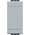 Выключатель с винтовыми клеммами Bticino LivingLight (1 модуль) 16A, алюминий NT4001N