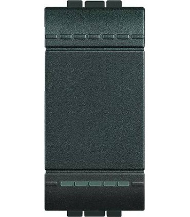 Выключатель с винтовыми клеммами Bticino LivingLight (1 модуль) 16A, антрацит L4001N