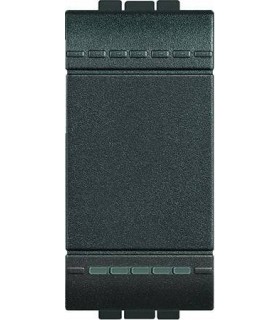 Переключатель с винтовыми клеммами Bticino LivingLight (1 модуль) 16А, антрацит L4003N
