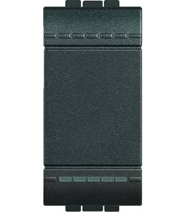 Переключатель с винтовыми клеммами Bticino LivingLight (1 модуль) 16А, антрацит L4003N