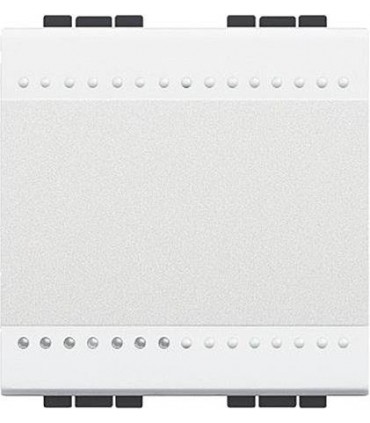 Выключатель с винтовыми клеммами Bticino LivingLight (2 модуля) 16A, белый N4001M2N