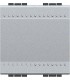 Выключатель с винтовыми клеммами Bticino LivingLight (2 модуля) 16A, алюминий NT4001M2N