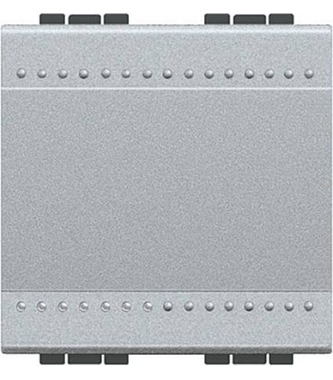 Выключатель с винтовыми клеммами Bticino LivingLight (2 модуля) 16A, алюминий NT4001M2N