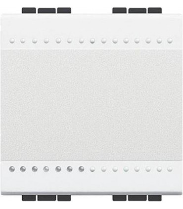 Переключатель с винтовыми клеммами Bticino LivingLight (2 модуля) 16A, белый N4003M2N