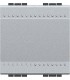 Переключатель с винтовыми клеммами Bticino LivingLight (2 модуля) 16A, алюминий NT4003M2N