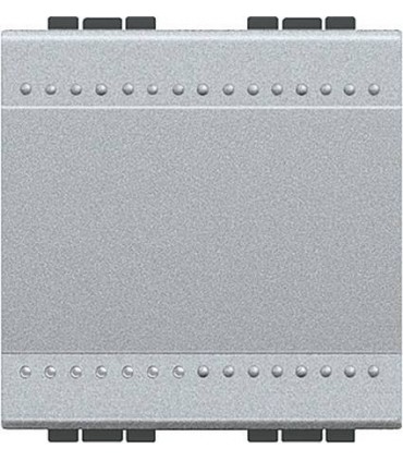 Переключатель с винтовыми клеммами Bticino LivingLight (2 модуля) 16A, алюминий NT4003M2N