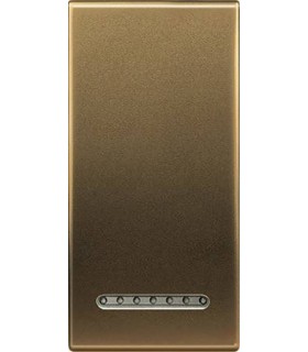 Клавиша металлическая для квадратных рамок Bticino LivingLight (1 модуль), бронза LN4931BZ