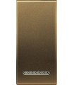 Клавиша металлическая для квадратных рамок Bticino LivingLight (1 модуль), бронза LN4931BZ