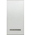 Клавиша металлическая для квадратных рамок Bticino LivingLight (1 модуль), серебро LN4931AG